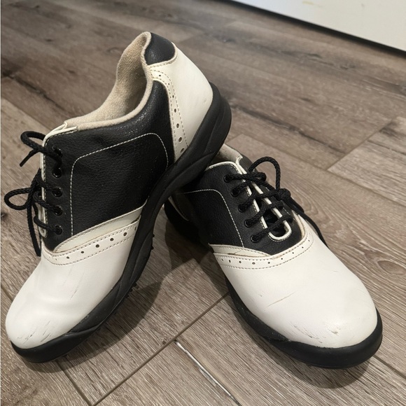 Foot joy green joys golf shoes black and white - Picture 1 of 8
